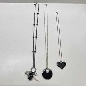 Express silver & black Necklaces